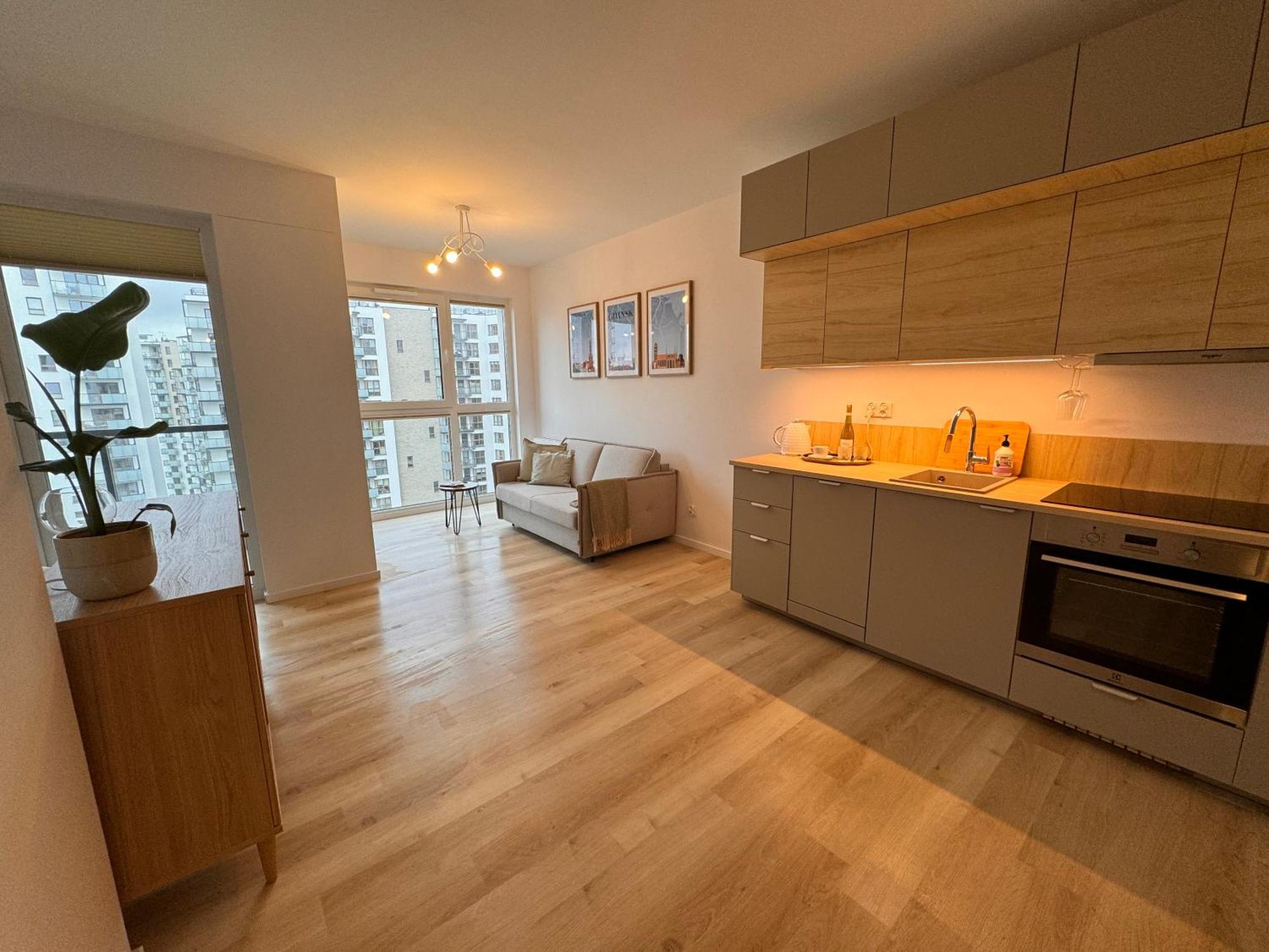 Amber Apartment On 14 Floor Gdańsk Kültér fotó
